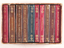 Load image into Gallery viewer, Miniature Series boxed set 10 finely bound miniature books. Oscar Wilde; Oliver Goldsmith; Thomas Gray; Edgar A. Poe; Rudyard Kipling; Omar Khayyam; John G. Whittier; Elizabeth B. Browning; Oliver Goldsmith; James R. Lowell. Thomas Y. Crowell Co. N.Y.1911