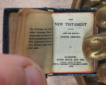 Load image into Gallery viewer, New Testament of the Lord and Saviour Jesus Christ. Bryce, David & Son.Glasgow. 1895. >>Wonderfully bound micro-miniature New Testament<<
