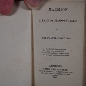 Marmion. A Tale of Flodden Field.>>EARLY MINIATURE PAPERBACK BOOK<< Scott, Sir Walter. Publication Date: 1847 CONDITION: VERY GOOD