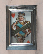 Load image into Gallery viewer, Miniature playing cards. Miniature antique playing cards in contemporary silver box. Unknown publisher. No place. Circa 1899.
