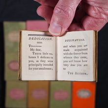 Load image into Gallery viewer, Infant's Library. Marshall, John. Circa 1800. 16 volumes. Complete with original sycamore bookcase.