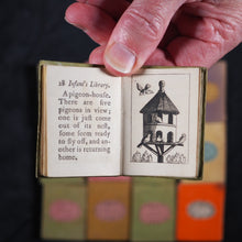 Load image into Gallery viewer, Infant's Library. Marshall, John. Circa 1800. 16 volumes. Complete with original sycamore bookcase.