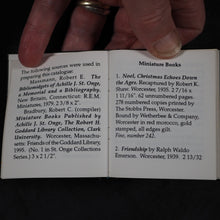 Load image into Gallery viewer, Bradbury, Robert C. Miniature books published by Achille J. St. Onge. St. Onge Collections, number 5. 1995.