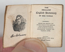 Load image into Gallery viewer, Smallest English Dictionary in the World. Bryce, David & Son. Glasgow. Circa 1900.