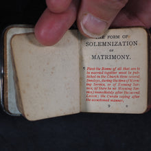 Load image into Gallery viewer, Form Of Solemnization Of Matrimony. Eyre & Spottiswoode. His Majesty's Printers. 33, Paternoster Row. E.C. London, Edinburgh and New York. Circa 1900. Silver plaque.