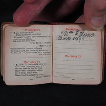 Load image into Gallery viewer, Royal Bijou Birthday Book: a selection from the poetical works of Shakespeare, Wordsworth, Hood, Tennyson, Moore, Burns, Cowper, Scott, Goldsmith, Hemans, Byron, Milton. Eyre & Spottiswoode, His Majesty's Printers, Downs Park Road, N.E. London. 1901.