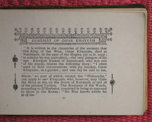 Load image into Gallery viewer, Omar Khayyam. Rubaiyat of Omar Khayyam. Edward Fitzgerald, translator. Bryce, David & Son. Glasgow. 1904.