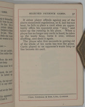 Load image into Gallery viewer, Hoffmann, Professor. Selected patience games. Goodall & Son. Ltd., Chas. London. 1914.