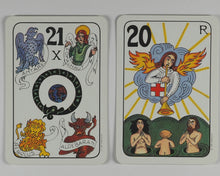 Load image into Gallery viewer, Prager Tarot. Stuart R. Kaplan. A.G. Müller & Cie. Switzerland. U.S. Games Systems, Inc. 38 East 32nd Street, New York City 10016. 1980