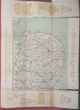Load image into Gallery viewer, Cyclists Road Map of Norfolk and Suffolk. Pattisons Ltd. Leith. Scotland. Circa 1898.