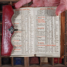 Load image into Gallery viewer, Georgian Almanack 1790-PROVENANCE NATHANIEL JARMAN- IN CONTEMPORARY RED LEATHER CASED POCKETBOOK.
