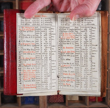 Load image into Gallery viewer, Georgian Almanack 1790-PROVENANCE NATHANIEL JARMAN- IN CONTEMPORARY RED LEATHER CASED POCKETBOOK.