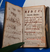 Load image into Gallery viewer, Rider's British Merlin : for the year of our Lord God 1752. Compiled for his Country's Benefit, by Cardanus Rider. Publication Date: 1752 Condition: Good