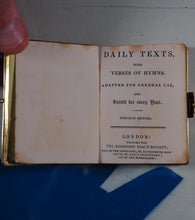 Load image into Gallery viewer, Daily Texts with verses of hymns.Adapted for general use & suited for every year. >150 YEAR-OLD MINIATURE BOOK< Publication Date: 1870 Condition: Very Good