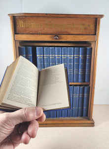 Miniature Library of The Poets. [in Oak Case with rolling tambour front shutter] Works of Shakespeare, and Poems of Burns, Byron, Longfellow, Milton, Scott, Sheridan & Goldsmith. Kent & Co., W. Paternoster Row, London. 1884-90