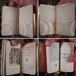 Garden of the soul: a manual of devotion : containing the public and private devotions of most frequent use. [with] The Epistles and Gospels. >> TESSELLATED MOTHER-OF-PEARL MINIATURE<< Publication Date: 1922 CONDITION: VERY GOOD