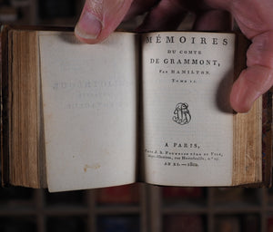 Memoires du Comte Grammont. >>MINIATURE BOOK<< Hamilton, Anthony, Count. Publication Date: 1802 CONDITION: VERY GOOD