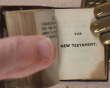 Load image into Gallery viewer, Bible in Miniature or a Concise History of Both Testaments. McDowall, T. &amp; W. Edinburgh. Circa 1845.&gt;&gt;Miniature Scottish Thumb-Bible with rare green title-page&lt;&lt;

