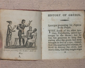Miniature Historic Library,  in Eight volumes. Early illustrated miniature children's books in oak chest. Alfred Mills. Darton and Harvey. London. 1807-