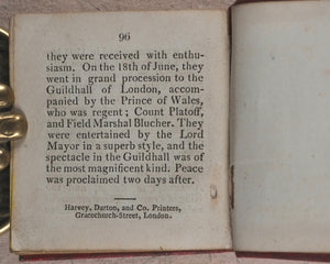 Miniature Historic Library,  in Eight volumes. Early illustrated miniature children's books in oak chest. Alfred Mills. Darton and Harvey. London. 1807-