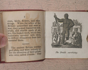 Miniature Historic Library,  in Eight volumes. Early illustrated miniature children's books in oak chest. Alfred Mills. Darton and Harvey. London. 1807-
