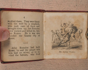 Miniature Historic Library,  in Eight volumes. Early illustrated miniature children's books in oak chest. Alfred Mills. Darton and Harvey. London. 1807-