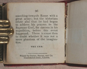 Miniature Historic Library,  in Eight volumes. Early illustrated miniature children's books in oak chest. Alfred Mills. Darton and Harvey. London. 1807-