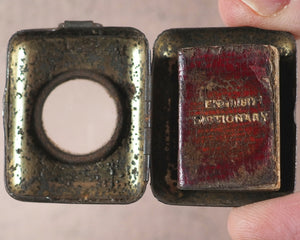 Smallest English Dictionary in the World.  Bryce, David & Son. Glasgow. 1893.>>MINIATURE BRYCE DICTIONARY IN LOCKET<<