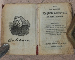 Smallest English Dictionary in the World.  Bryce, David & Son. Glasgow. 1893.>>MINIATURE BRYCE DICTIONARY IN LOCKET<<