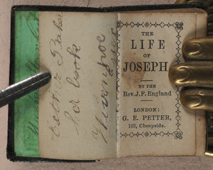 Life of Joseph. England, J.P. Petter, G.E. 102, Cheapside, London. Circa 1845.