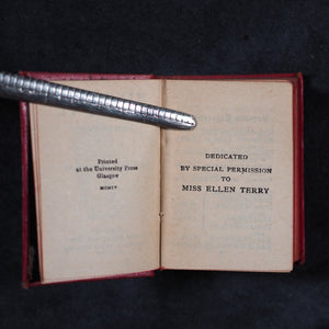 Shakespeare, William. Ellen Terry Complete Works of William Shakespeare, in 40 volumes. Bryce, David & Son. Glasgow. 1904. Complete Works. [Large revolving bookcase] >>MINIATURE BOOKS<<