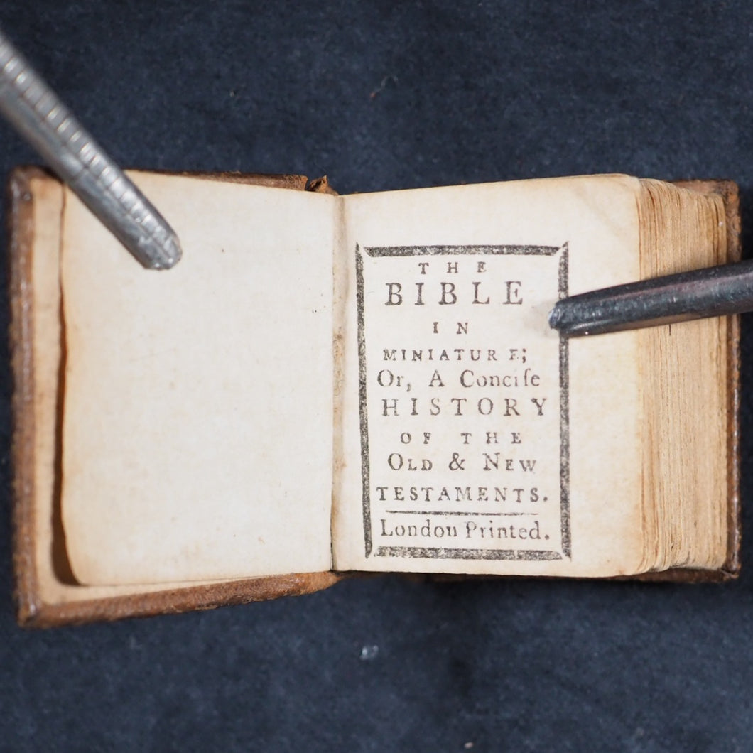 Bible in Miniature; or, a concise history of the Old & New Testaments. London printed [London]. 1795.