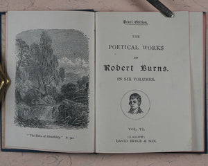 Burns, Robert. Poetical works of Robert Burns, Robert. Bryce, David & Son. Glasgow. [1889].