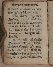 Load image into Gallery viewer, Boreman, Thomas. Curiosities in the Tower of London. Volume 2 [of 2]. Boreman, Tho[mas], the Bookseller near the two giants in Guildhall. London. 1741.
