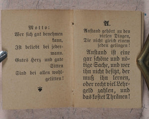 Alphabet des Guten Tons. [Weise, Gustav. Stuttgart. 1885].