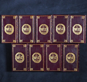 Shakespeare, William. Plays of Shakespeare. Pickering, William [publisher]. London. 1825. 9 miniature volumes.