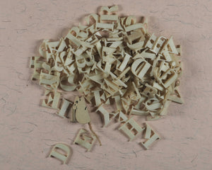 Alphabet. Miniature letters of the Alphabet - hand-carved. Circa 1812.