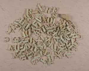 Alphabet. Miniature letters of the Alphabet - hand-carved. Circa 1812.