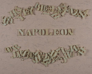 Alphabet. Miniature letters of the Alphabet - hand-carved. Circa 1812.