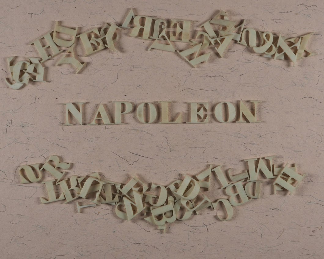 Alphabet. Miniature letters of the Alphabet - hand-carved. Circa 1812.