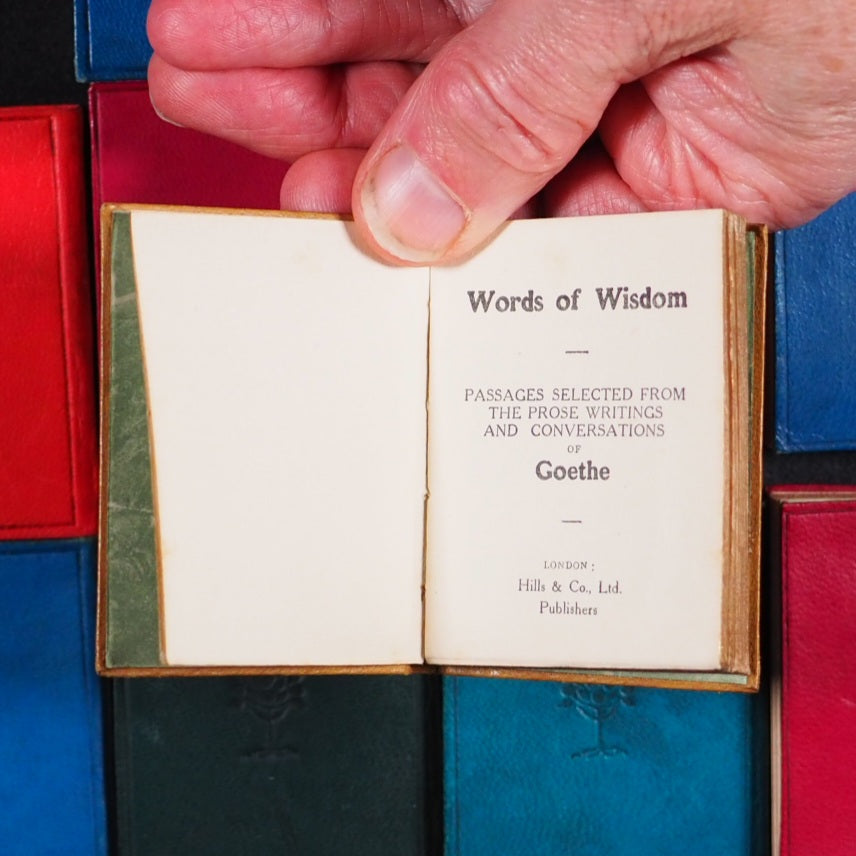 Goethe, Johann Wolfgang.Words of Wisdom. Passages Selected from the Prose Writings and Conversations of Goethe.	Hills & Co. Ye St. Luke's Press.	London. Circa 1910.