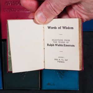 Emerson, Ralph Waldo. Words of Wisdom. Selections from the Works of Ralph Waldo Emerson. Hills & Co. Ye St. Luke's Press. London. Circa 1910.