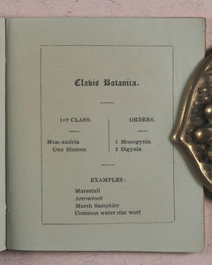 Clavis Botanica. A Key to the Study of Botany: on the System arranged by Linnaeus. Fry, Edmund, Houndsditch. London. 1834.