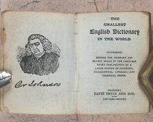 Load image into Gallery viewer, Smallest English Dictionary in the World. Comprising: besides the ordinary &amp; newest words in the language, short explanations of a large number of scientific, philosophical, literary &amp; technical terms. Bryce, David &amp; Son. Glasgow. 1893. SILVER LOCKET
