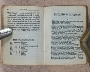 Smallest English Dictionary in the World. Comprising: besides the ordinary & newest words in the language, short explanations of a large number of scientific, philosophical, literary & technical terms. Bryce, David & Son. Glasgow. 1893. SILVER LOCKET