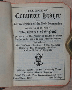 Church of England. Book of Common Prayer and Administration of the Holy Communion [with] Hymns ancient and modern: for use in the services of the Church. Oxford University Press. Henry Frowde. London. Circa 1900.