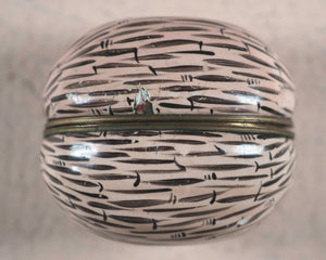 Faux 'Walnut' miniature enamel box. 1760-1770.