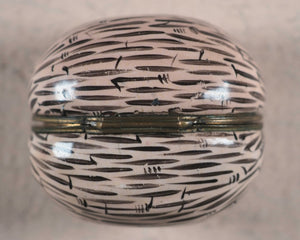 Faux 'Walnut' miniature enamel box. 1760-1770.