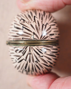 Faux 'Walnut' miniature enamel box. 1760-1770.