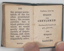 Load image into Gallery viewer, Diamond Etiquette for Courtship and Marriage. Petter, G.E. 102 Cheapside. [J.] Johnstone &amp; Hunter, Paternoster Row. London and Edinburgh. Circa 1850.
